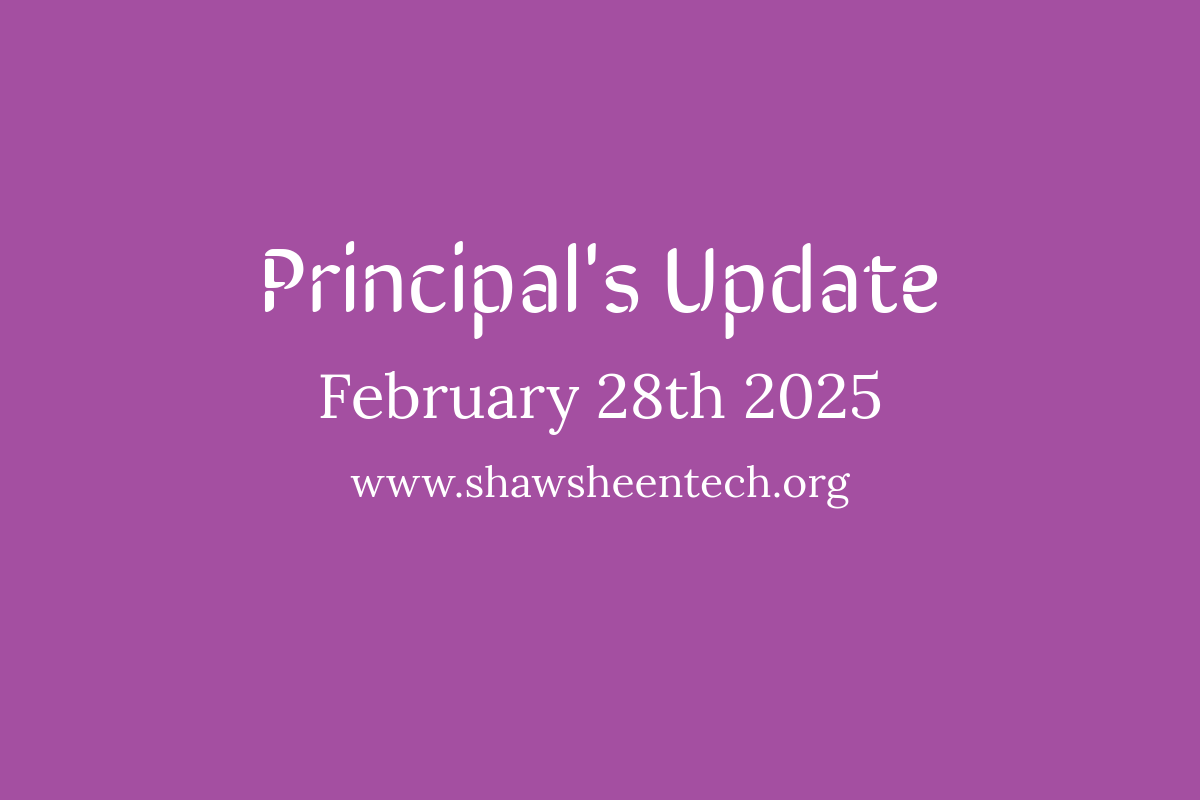  Principal's Update - Friday, February 28th 2025